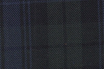 Black with green and blue check