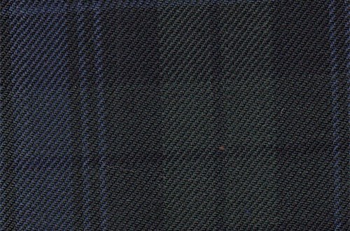 Black with green and blue check