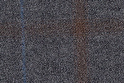 Grey with brown and blue check