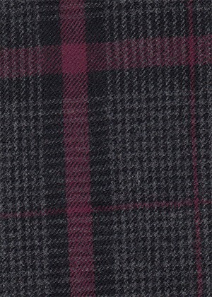 Grey with black & fuchsia check