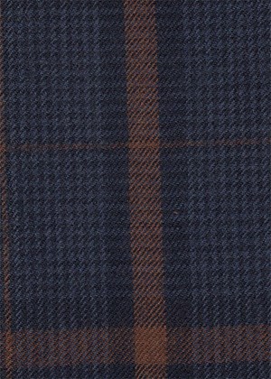 Blue with Navy & Brown check