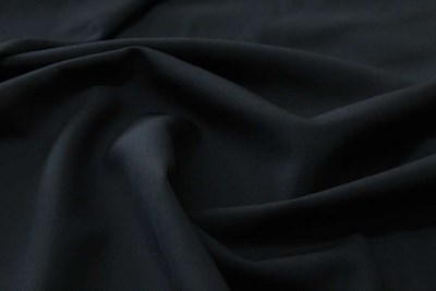 Plain Black Barathea