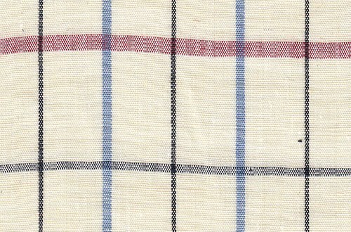 Ivory with Black/Red/Blue checks