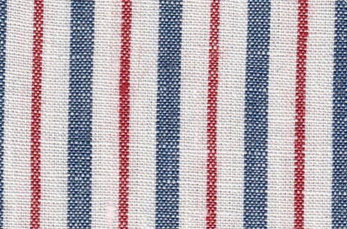 White with Red & Blue Stripes