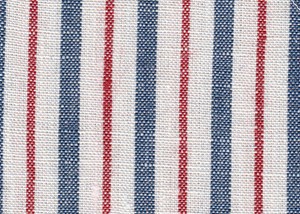 White with Red & Blue Stripes