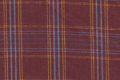 Burgundy with Gold & Blue Check