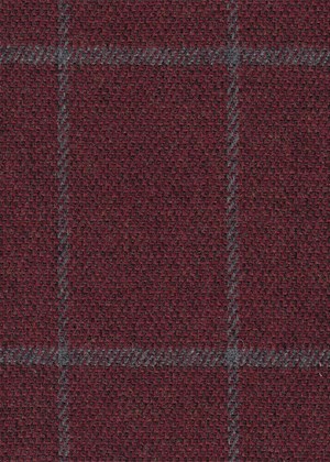 Burgundy w/ grey check