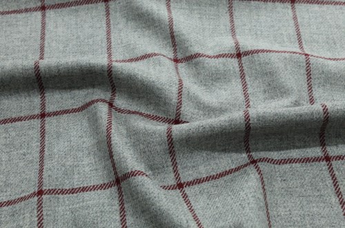 Light Grey w/ Burgundy check