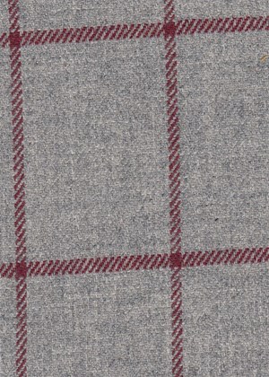 Light Grey w/ Burgundy check