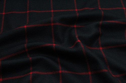 Black w/ Red Check