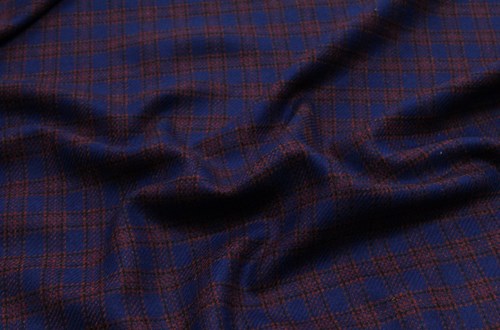 Blue w/ small red check