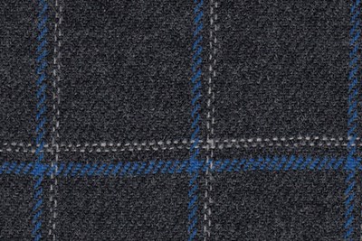 Grey w/ White & Blue Check