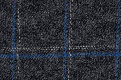 Grey w/ White & Blue Check