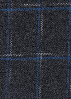 Grey w/ White & Blue Check