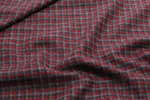 Grey & Red Micro check