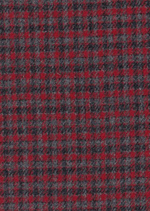 Grey & Red Micro check