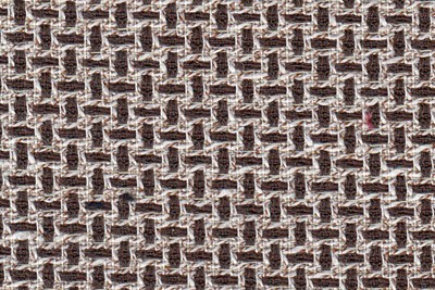 CREAM / BROWN CROSSHATCH (PLAIN)