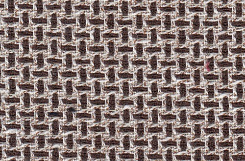 CREAM / BROWN CROSSHATCH (PLAIN)