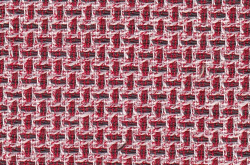 WHITE / RED CROSSHATCH (PLAIN)