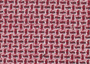 WHITE / RED CROSSHATCH (PLAIN)