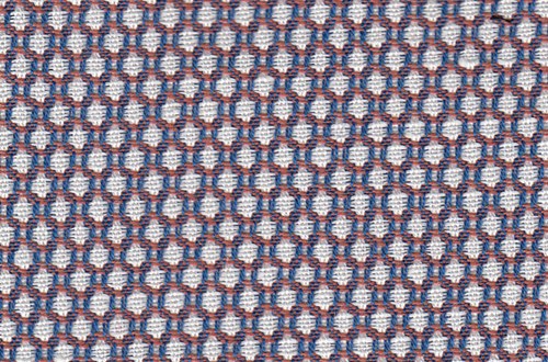 White / orange / blue birdseye