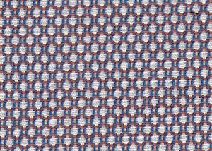 White / orange / blue birdseye