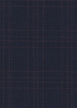 Navy w/ Burgundy black check