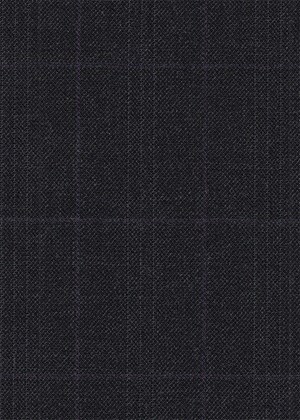 Charcoal w/Purple check & triple tramline stripe