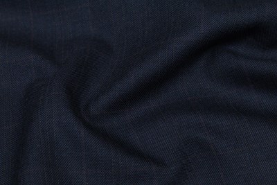 Navy/burgundy check & triple tramline stripe