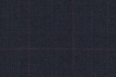 Navy/burgundy check & triple tramline stripe