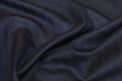 Blue/Gold Herringbone