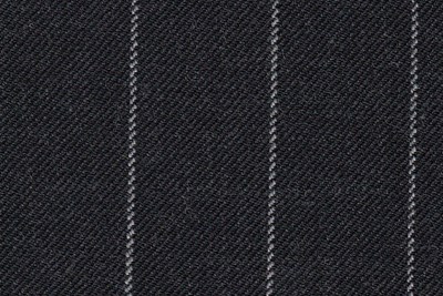 Dark grey with white chalk stripe