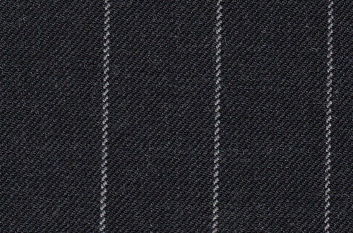 Dark grey with white chalk stripe