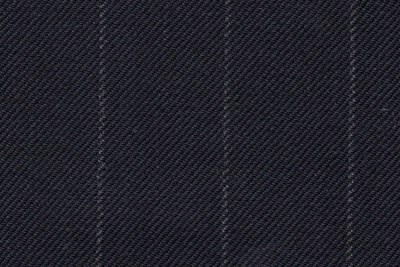 Navy with grey chalk stripe