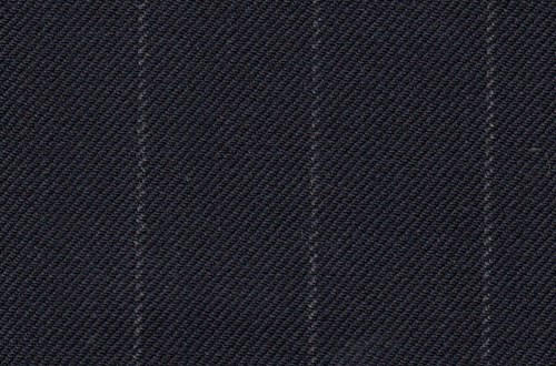 Navy with grey chalk stripe