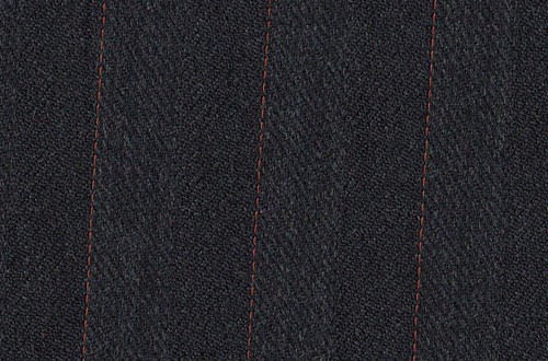 Grey Herringbone with orange pin stripe