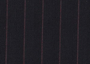 Black Herringbone with Pink Stripe