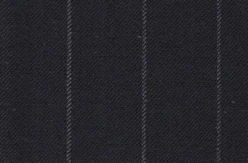 Black with Ivory Chalk Stripe