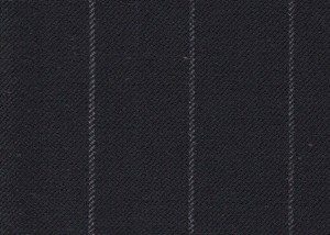 Black with Ivory Chalk Stripe