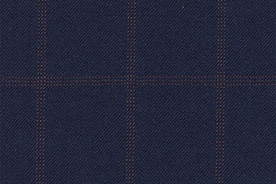 Blue with Orange Overcheck