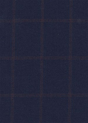 Blue with Orange Overcheck