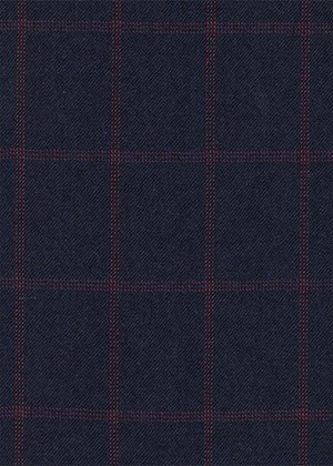 Navy with Red Overcheck