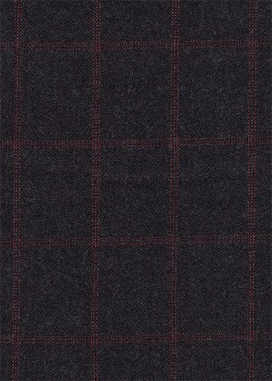 Charcoal Grey with Red Overcheck