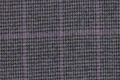 Grey/Black Dogstooth with purple overcheck