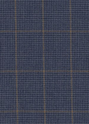 Airforce/Lt Blue dogstooth with Gold overcheck