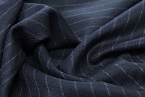 Charcoal Grey with White chalk stripe