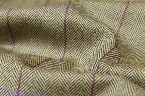 Biscuit HB with Purple & Fuchsia check