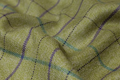 Beige/Green with Purple & Green check