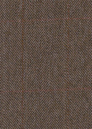 Beige/Brown with Red & Orange check