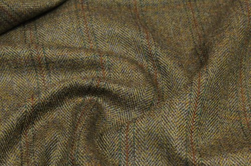 Brown H with Green & burnt orange check